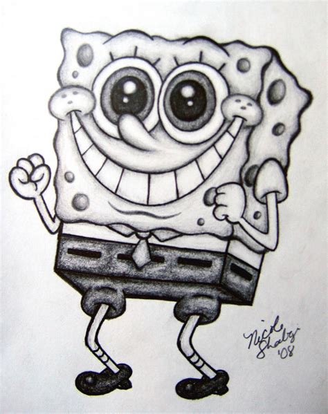 spongebob pencil drawing|sketch spongebob drawing.